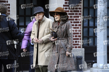 Woody Allen bei Dreharbeiten in New York