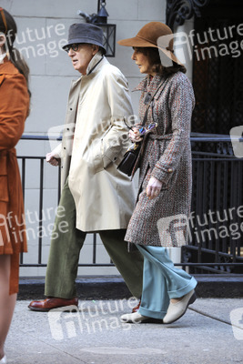 Woody Allen bei Dreharbeiten in New York