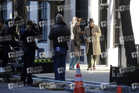Woody Allen bei Dreharbeiten in New York