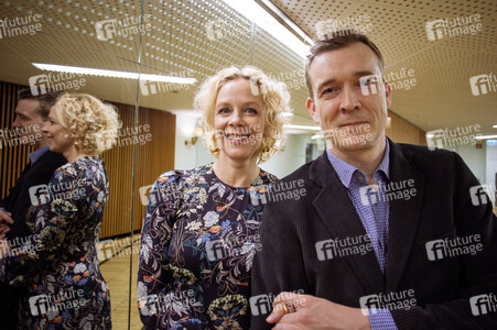Veranstaltung '63, David Mitchell & Katja Riemann stellen die Knochenuhren' auf der lit.Cologne in Köln