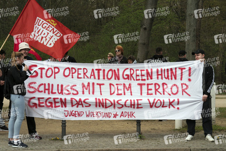 Protestkundgebung vor der Indischen Botschaft in Berlin