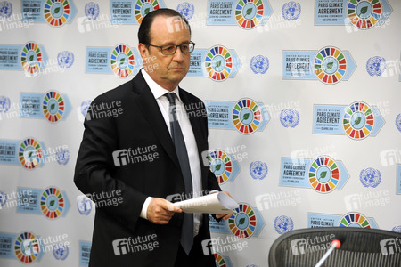 Francois Hollande Pressekonferenz bei der UN in New York