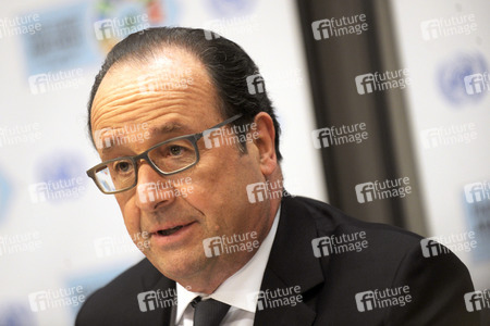 Francois Hollande Pressekonferenz bei der UN in New York