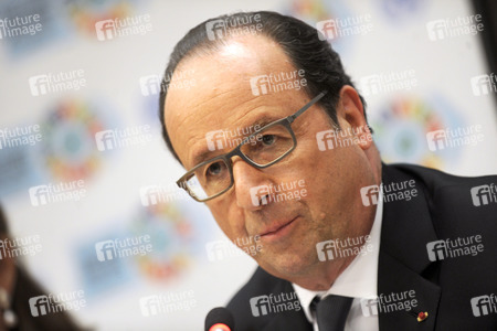 Francois Hollande Pressekonferenz bei der UN in New York