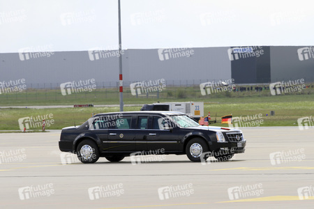 Ankunft von Barack Obama auf dem Flughafen Hannover-Langenhagen