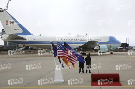 Ankunft von Barack Obama auf dem Flughafen Hannover-Langenhagen