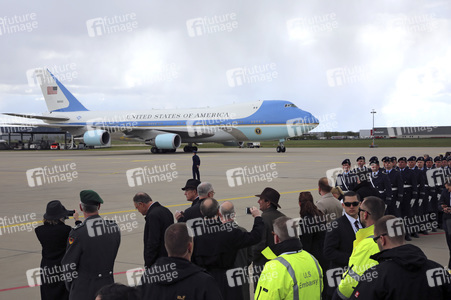 Ankunft von Barack Obama auf dem Flughafen Hannover-Langenhagen