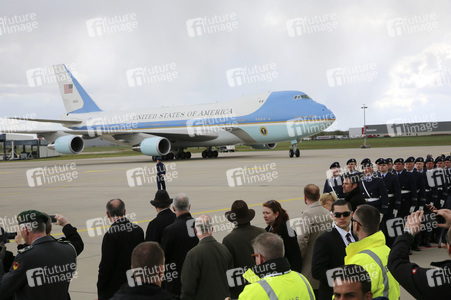 Ankunft von Barack Obama auf dem Flughafen Hannover-Langenhagen