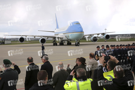 Ankunft von Barack Obama auf dem Flughafen Hannover-Langenhagen
