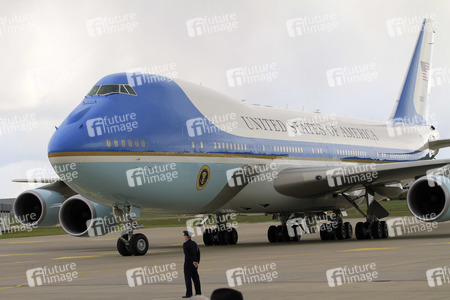 Ankunft von Barack Obama auf dem Flughafen Hannover-Langenhagen