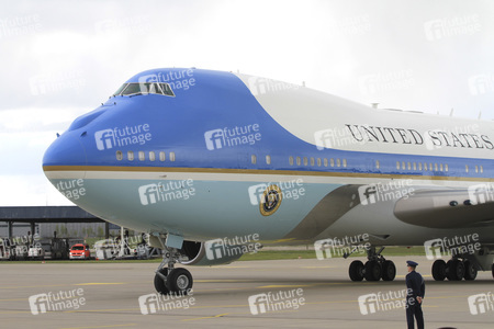 Ankunft von Barack Obama auf dem Flughafen Hannover-Langenhagen