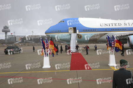 Ankunft von Barack Obama auf dem Flughafen Hannover-Langenhagen