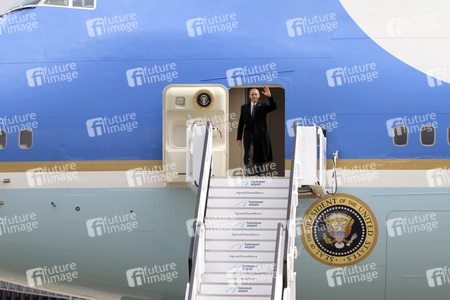 Ankunft von Barack Obama auf dem Flughafen Hannover-Langenhagen
