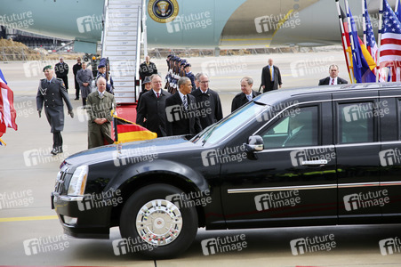Ankunft von Barack Obama auf dem Flughafen Hannover-Langenhagen