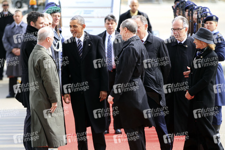 Ankunft von Barack Obama auf dem Flughafen Hannover-Langenhagen