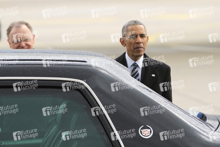 Ankunft von Barack Obama auf dem Flughafen Hannover-Langenhagen