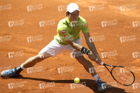 Tennis Match Fabio Fognini vs Kei Nishikori in Madrid