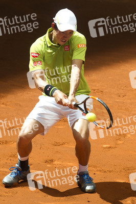 Tennis Match Fabio Fognini vs Kei Nishikori in Madrid