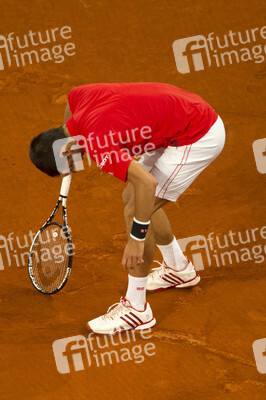 Tennis Match Novak Djokovic vs Milos Raonic in Madrid
