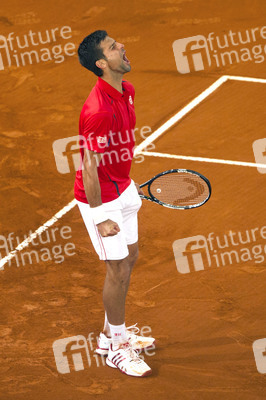 Tennis Match Novak Djokovic vs Milos Raonic in Madrid