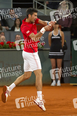 Tennis Match Novak Djokovic vs Milos Raonic in Madrid