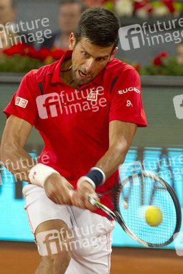 Tennis Match Novak Djokovic vs Milos Raonic in Madrid
