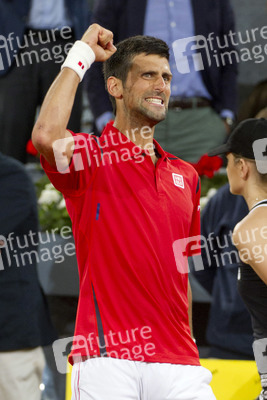 Tennis Match Novak Djokovic vs Milos Raonic in Madrid