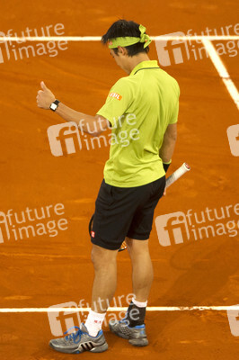 Tennis Match Novak Djokovic vs Kei Nishikori in Madrid