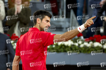 Tennis Match Novak Djokovic vs Kei Nishikori in Madrid