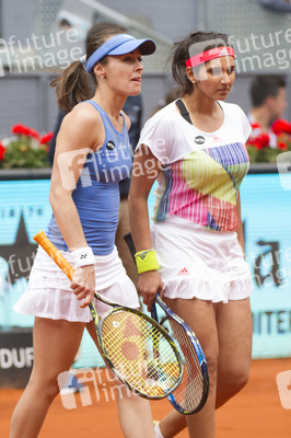 Tennis Match Martina Hingis und Sania Mirza vs Carolina Garcia und Kristina Mladenovic in Madrid