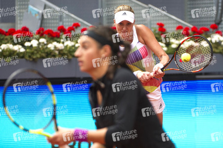 Tennis Match Martina Hingis und Sania Mirza vs Carolina Garcia und Kristina Mladenovic in Madrid