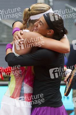 Tennis Match Martina Hingis und Sania Mirza vs Carolina Garcia und Kristina Mladenovic in Madrid