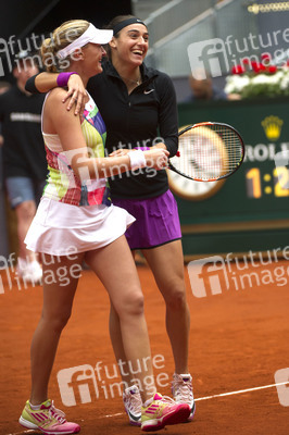 Tennis Match Martina Hingis und Sania Mirza vs Carolina Garcia und Kristina Mladenovic in Madrid