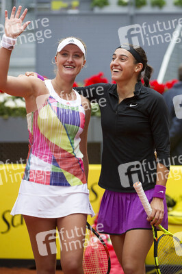 Tennis Match Martina Hingis und Sania Mirza vs Carolina Garcia und Kristina Mladenovic in Madrid