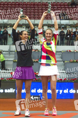 Tennis Match Martina Hingis und Sania Mirza vs Carolina Garcia und Kristina Mladenovic in Madrid