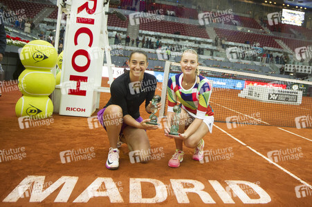 Tennis Match Martina Hingis und Sania Mirza vs Carolina Garcia und Kristina Mladenovic in Madrid