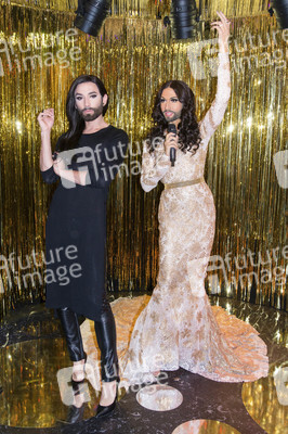 Enthüllung der Wachsfigur von Conchita Wurst in Berlin