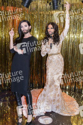 Enthüllung der Wachsfigur von Conchita Wurst in Berlin