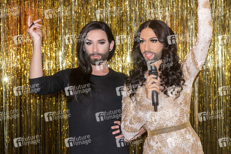Enthüllung der Wachsfigur von Conchita Wurst in Berlin
