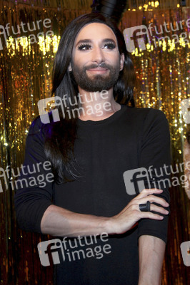 Enthüllung der Wachsfigur von Conchita Wurst in Berlin