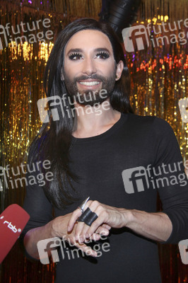 Enthüllung der Wachsfigur von Conchita Wurst in Berlin