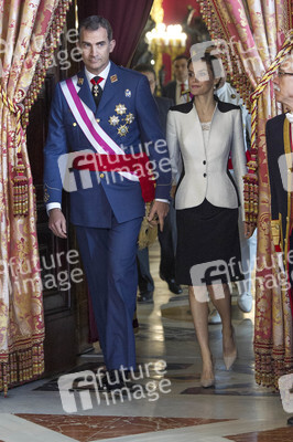 Audienz für Militärangehörige im Palacio Real in Madrid