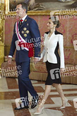Audienz für Militärangehörige im Palacio Real in Madrid