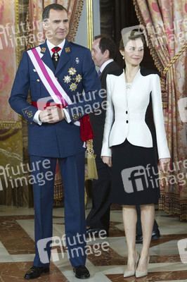 Audienz für Militärangehörige im Palacio Real in Madrid