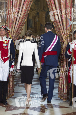 Audienz für Militärangehörige im Palacio Real in Madrid