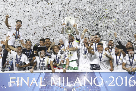 UEFA Champions League Final Match Real Madrid vs Atlético Madrid in Mailand