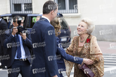 Prinzessin Beatrix bei Eröffnung der Hieronymus-Bosch-Ausstellung in Madrid