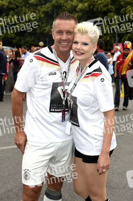 Fans beim UEFA-Fußball-Europameisterschaft 2016 Spiel Deutschland gegen Polen in Berlin