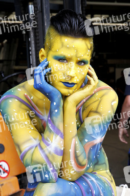 Cable Girl Bodypainting