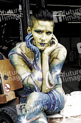 Cable Girl Bodypainting